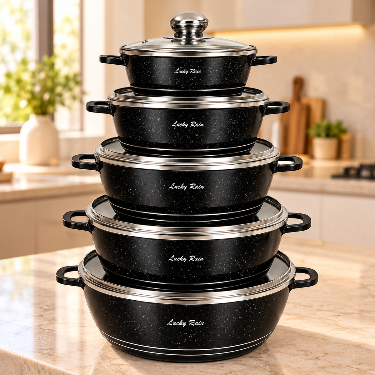 Granite Non-Stick 10 PC Cookware Set