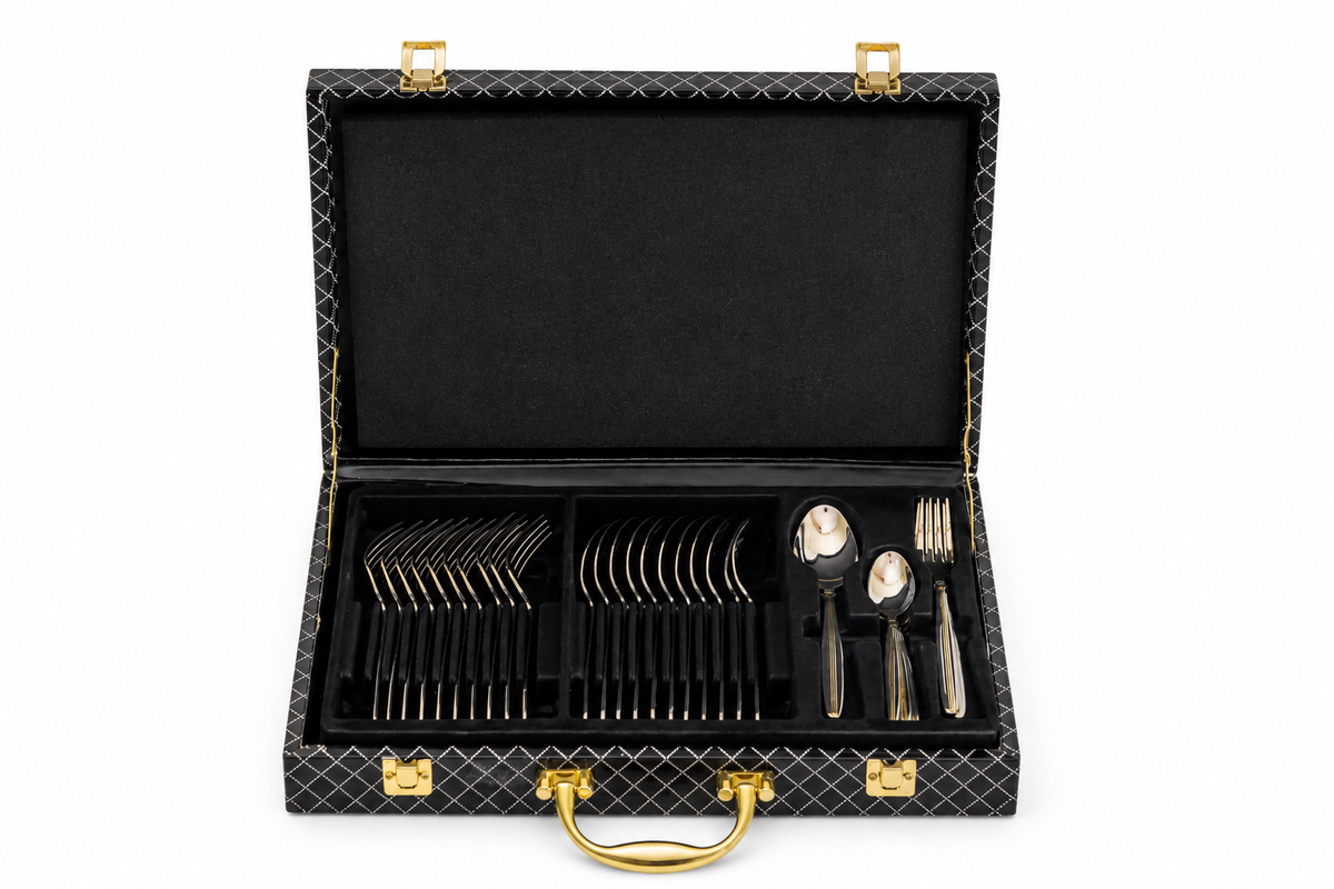 36-piece stainless steel flatware and cutlery set
