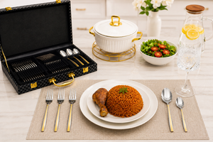 36-piece stainless steel flatware and cutlery set