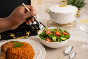 36-piece stainless steel flatware and cutlery set
