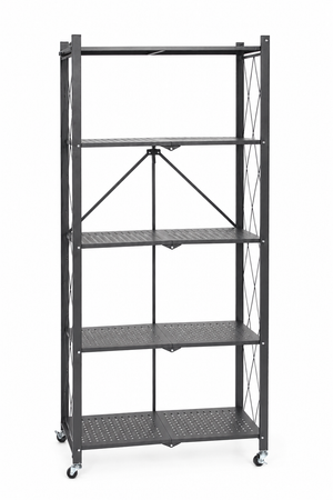 5-tier foldable heavy-duty metal storage