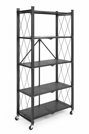 5-tier foldable heavy-duty metal storage