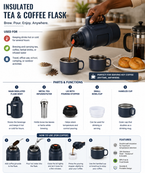 D.KADI 3.5L Vacuum Flask