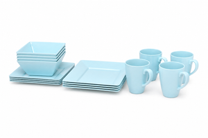 16-piece modern square dinnerware set