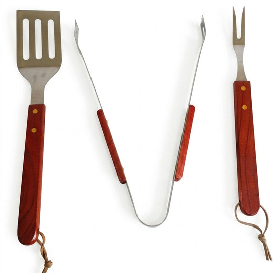 Premium 3-Piece BBQ Tool Set