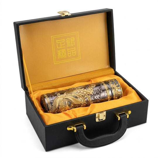 Ornate Dragon Artisan Thermos Gift Set