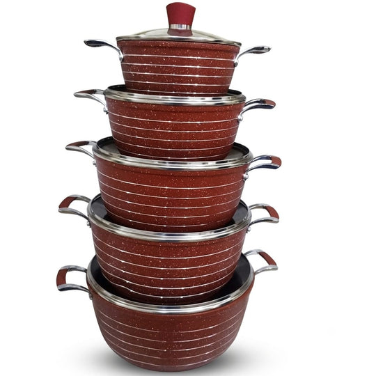 Royalife Granite-Coated Aluminum Cookware Set