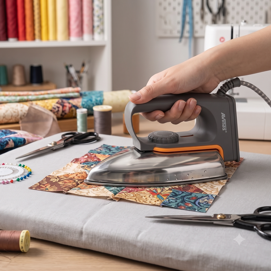 Sewing and Crafting (Pressing Seams)