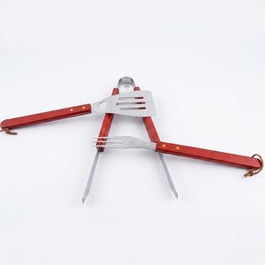 Premium Red BBQ Tool Set