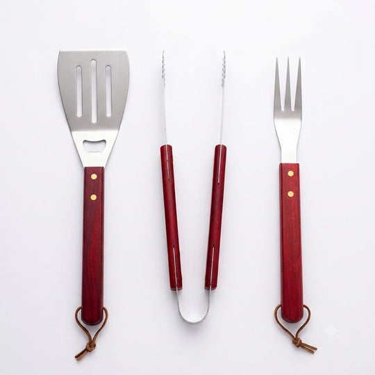 Premium Red BBQ Tool Set