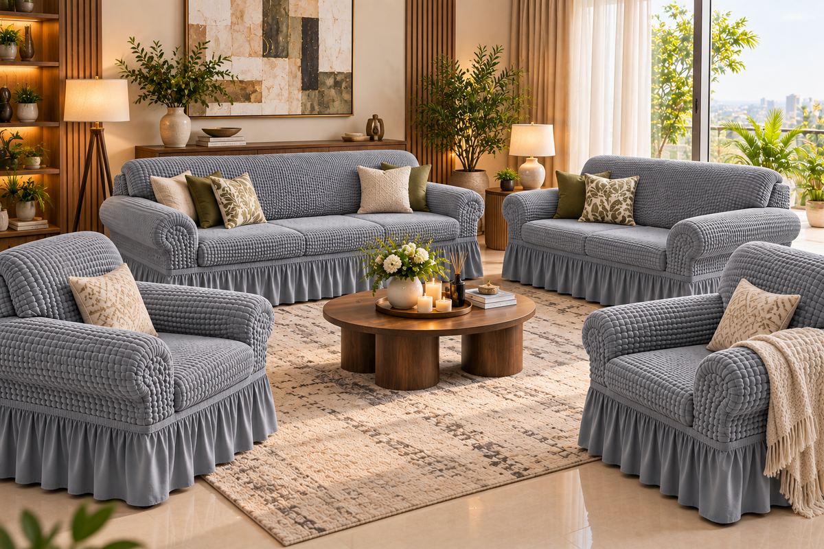 4-Piece Stretch Sofa Cover Set