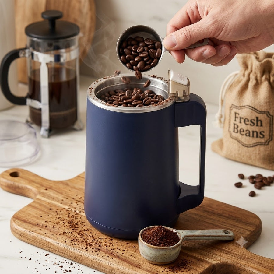 Grinding Fresh Coffee Beans