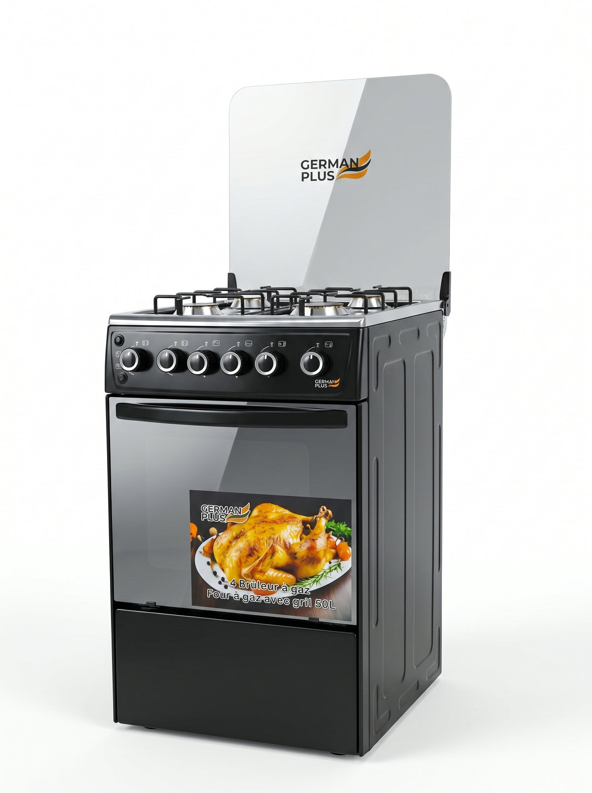 German Plus 4-burner gas cooker with oven and grill