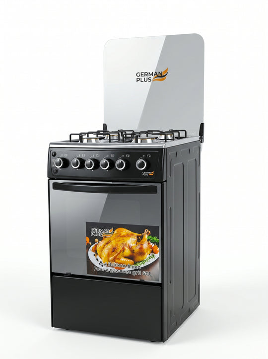 4-burner gas cooker with oven and grill