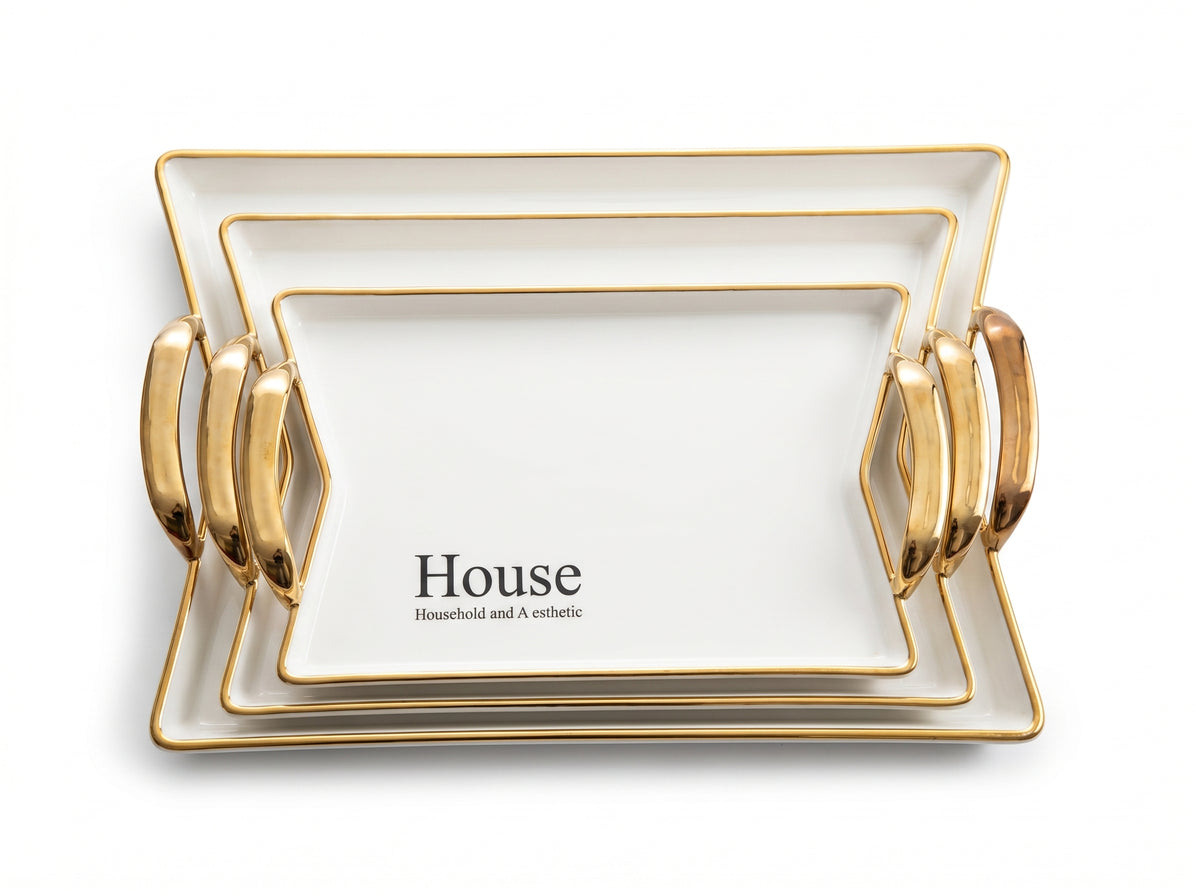3-piece serving tray set