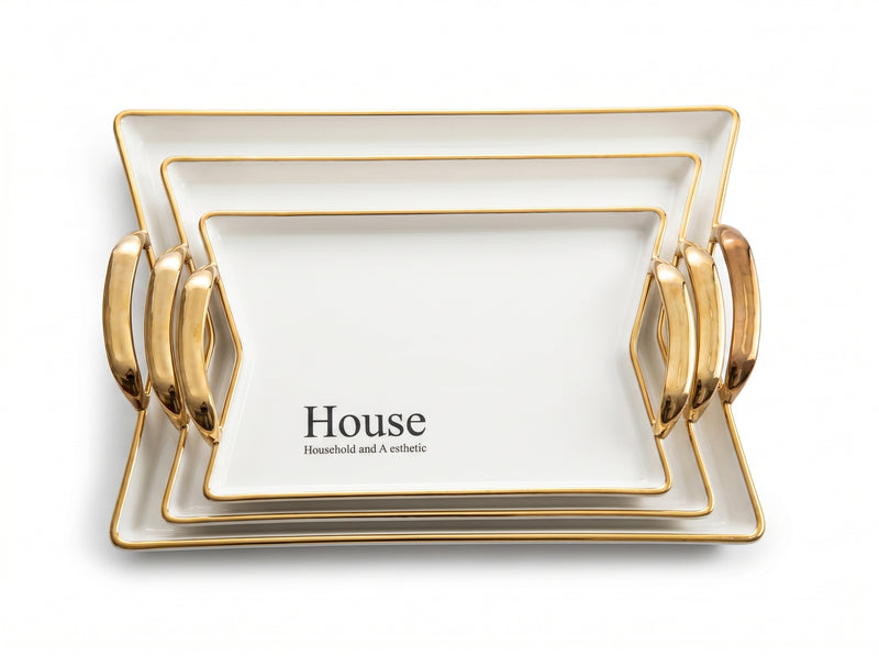 3-piece serving tray set