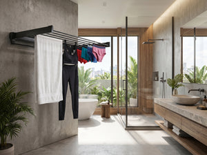Foldable wall-mounted drying rack